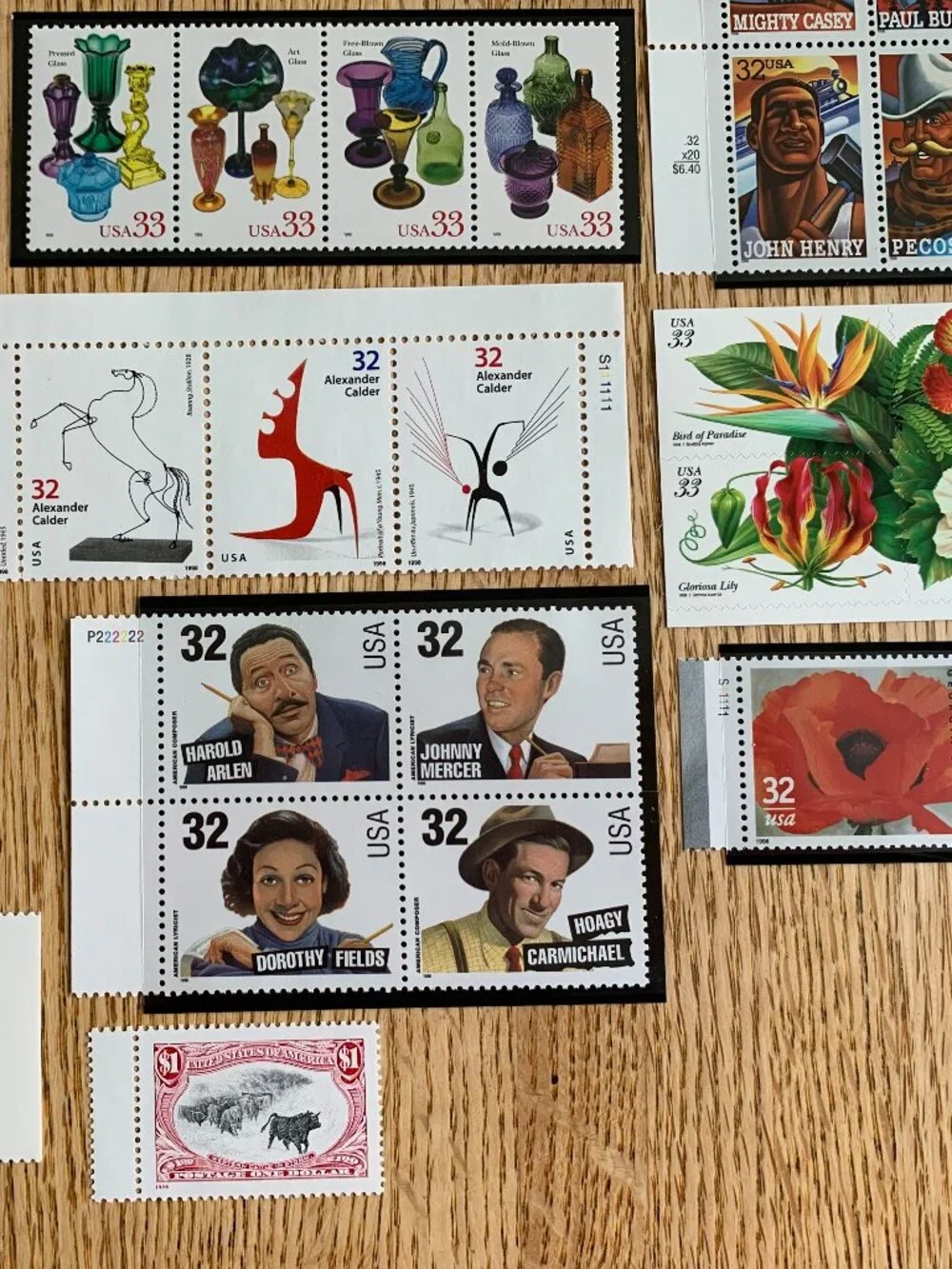 Vintage Ephemera - U.S. Postage Stamps 1986-1999, unused.  Buyer receives ALL!